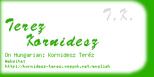 terez kornidesz business card