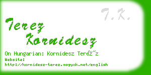 terez kornidesz business card